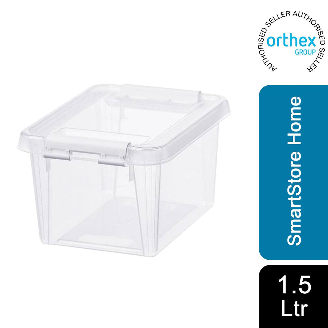 SmartStore Storage Box with Clip Lid for Home, 1.5L