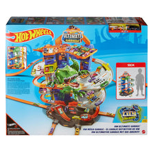 Load image into Gallery viewer, Hot Wheels T-Rex Ultimate Garage with 2 Cars &amp; PK5 Diecast &amp; Toy Cars (Assorted)
