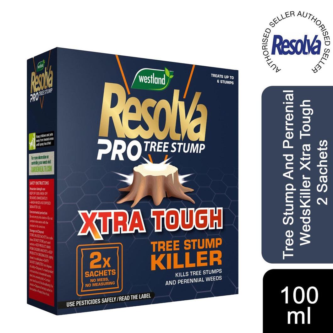 Resolva Pro Tree Stump And Perrenial Weds Killer Xtra Tough Sachets, 2 x 100ml