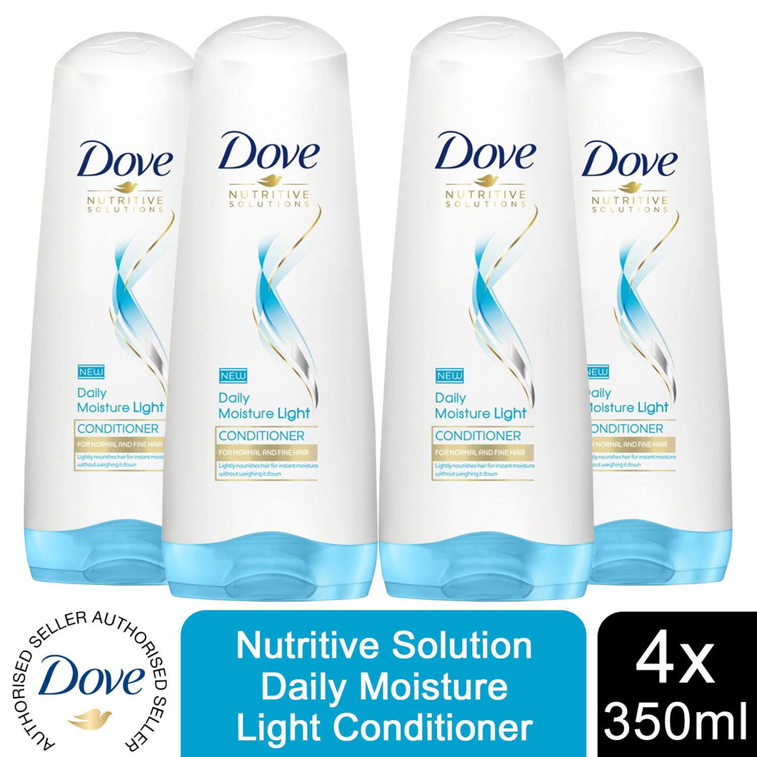 4x 350ml Dove Nutritive Solution Daily Moisture Light Conditioner For Fine Hair
