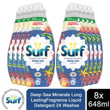 Load image into Gallery viewer, 4x or 8x (96W or 192W) Surf Long Lasting Fragrance Liquid Detergent 24W, 648ml
