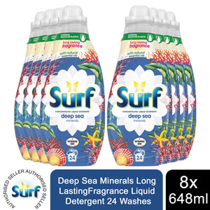 4x or 8x (96W or 192W) Surf Long Lasting Fragrance Liquid Detergent 24W, 648ml