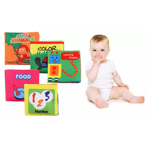 Doodle Non-Toxic Soft Infant Early Learning Baby Cloth Book[Food]