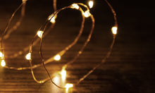 Load image into Gallery viewer, 10 LED Bulbs on Copper Tone Wire With Battery Assorted