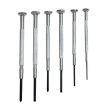 Load image into Gallery viewer, Rolson 6 Piece Precision Screwdriver Set ,Swivel Tops, Slotted &amp; Cross Point