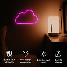 Load image into Gallery viewer, Aquarius Neon Cloud Shape Neon Light Pink Color LED Night Lights