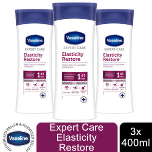 3x400ml Vaseline ExpertCare Instant DrySkin Rescue or Elasticity Restore Lotion