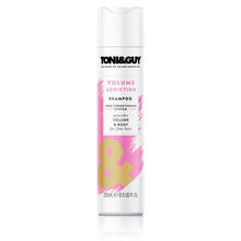 Load image into Gallery viewer, 6pk of 250ml Toni&amp;Guy Volume Addiction Shampoo for Fine Hair with Wheat Extract