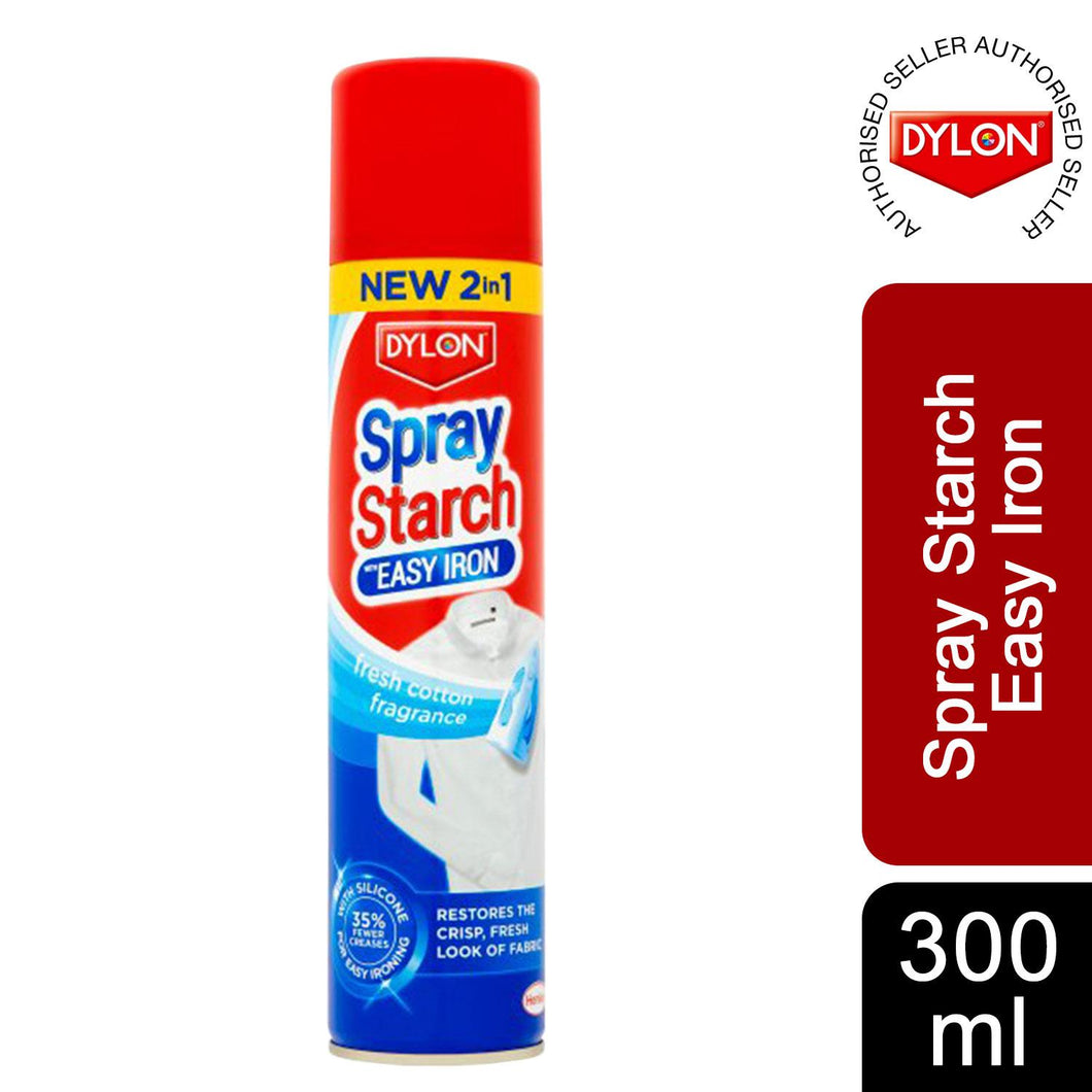 Dylon 2 in 1 Easy Iron Spray Starch, Fresh Cotton Fragrance, 300ml