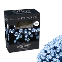 Load image into Gallery viewer, Dusk Till Dawn Solar Powered 50 or 100 LED String White Lights, White or Amber