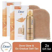 Load image into Gallery viewer, Dove Nourishing Secrets Glow &amp; Go Gradual Self Tan Gift Set for Women , 2pk