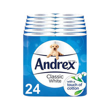 Load image into Gallery viewer, Andrex Toilet Roll Classic White Fragrance-Free 2 Ply Toilet Paper, 48 Rolls