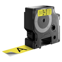 Load image into Gallery viewer, DYMO Labels Self Adhesive D1 24mm x 7mm Black Print on Yellow Tape Authentic