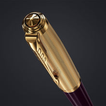 Load image into Gallery viewer, Parker 51 Fountain Pen Delux Black Fine 18k Gold Nib Black Ink in Gift Box
