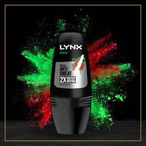 Lynx Africa 48-Hour Anti Sweat Faster Drying Anti Perspirant Roll-On, 6x50ml