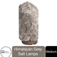 Load image into Gallery viewer, Haven Natural Therapeutic Himalayan Grey Salt Lamp With Dimmer, Medium