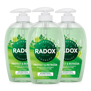 3pk of 250ml Radox Anti-Bac or Feel Ready Hand wash