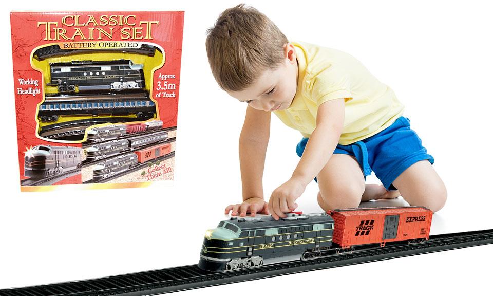 Classic Retro Vintage Train Carriage Battery Operated Trains 3.5m Track Gift