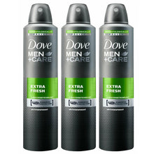 Load image into Gallery viewer, 3 Pk Dove Men+Care ExtraFresh Micro Moisture Body&amp;Face Wash 400ml + AP Deo 250ml