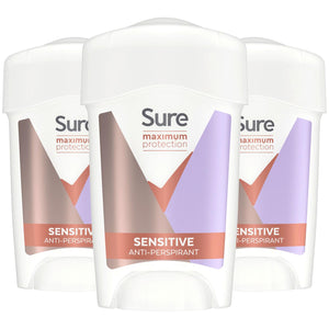 3x 45ml Sure Women 96 H Anti-Perspirant Deodrant Cream For Maximum Protection