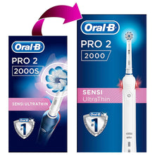 Load image into Gallery viewer, Oral-B Pro 2 2000S Sensi UltraThin Electric Rechargeable Toothbrush