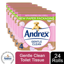 Load image into Gallery viewer, Andrex Toilet Roll Gentle Clean Fragrance-Free 2 Ply Toilet Paper, 24 Rolls