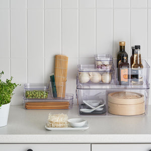 SmartStore Compact Clear Modular Storage Bin Container For Kitchen, M