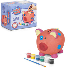 Load image into Gallery viewer, Tobar Paint Your Own Ceramic Piggy Bank with Brush &amp; Six Paints For Ages 5Years+
