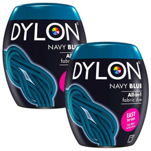 Load image into Gallery viewer, DYLON Washing Machine Fabric Dye Pod, Navy Blue, 2 Packs of 350g
