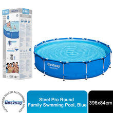 Load image into Gallery viewer, Bestway Round Steel Pro Blue or Steel Pro MAX Stone Wall Pool with Filter Pump