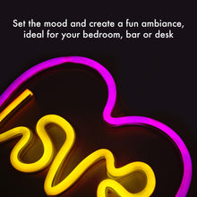 Load image into Gallery viewer, Aquarius Neon Love Heart Shape Colorful LED Night light For Art Decorative Room