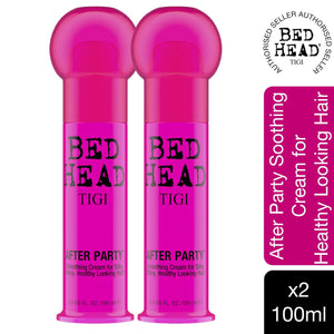 Bed Head by TIGI After Party Smoothing Cream for Shiny Frizz Free Hair 100ml,2pk