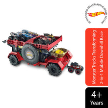 Load image into Gallery viewer, The Hot Wheels Downhill Race &amp; Go Race Track with a Monster Truck &amp; a Car Toy