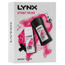 Load image into Gallery viewer, Lynx Attract for Her Duo Gift Set For Her, Body Spray 150ml &amp; Bodywash 225ml