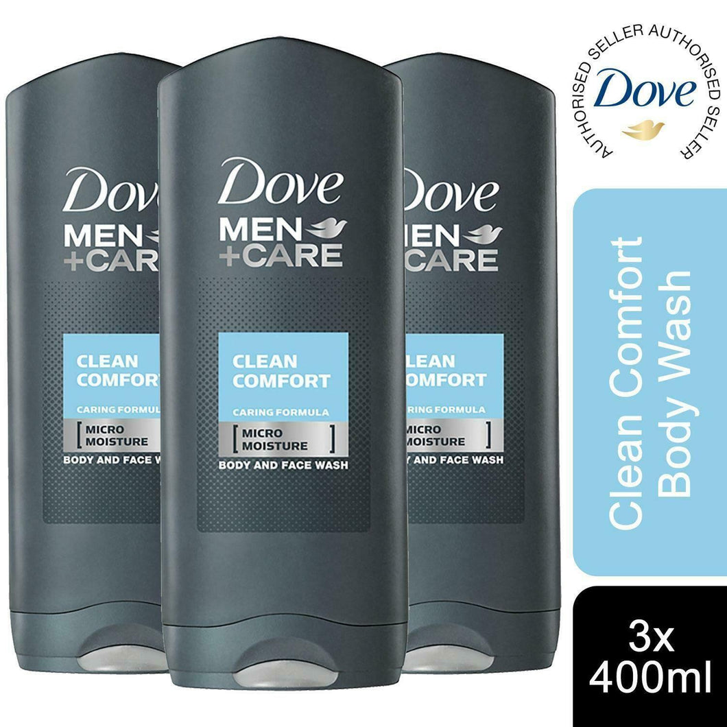 3 Pk Dove Men+Care ExtraFresh Micro Moisture Body&Face Wash 400ml + AP Deo 250ml