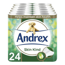Load image into Gallery viewer, Andrex Toilet Roll Skin Kind with Aloe Vera Extract 2 Ply Toilet Paper, 24 Rolls