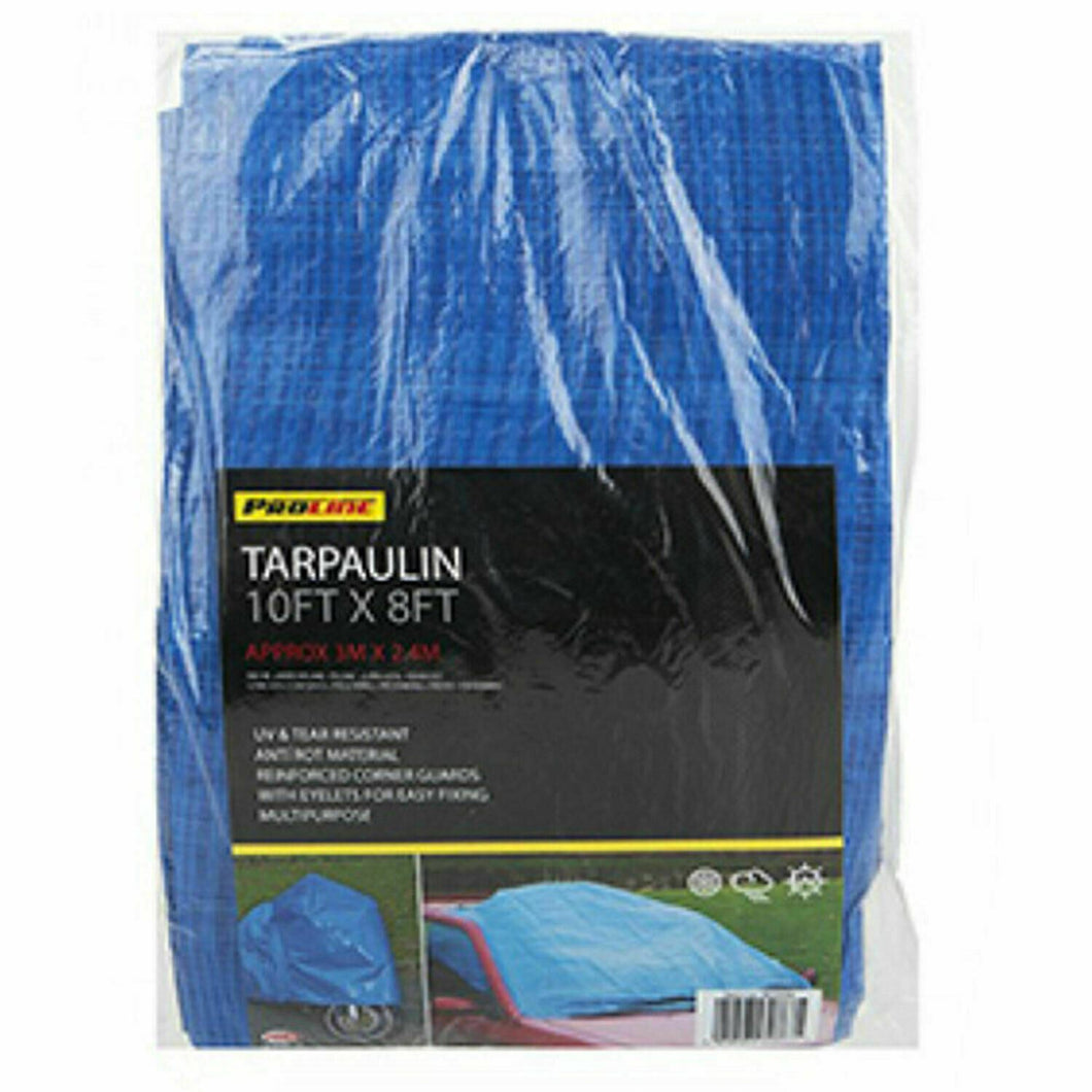 Proline Waterproof Multi-purpose Tarpaulin With Eyelets, Blue[10ft x 8ft]