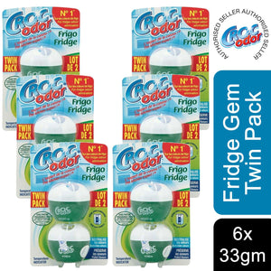 Croc Odor Twin Fridge Freshener Deodoriser Neutralise Odour Eliminator, 33g