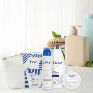 Dove Nourishing Beauty Wash Bag & Shower Gift Set, Present For Women, Girls, Mum