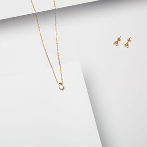Pierre Cardin Necklace and Earring Set with Black Case, 4 Set