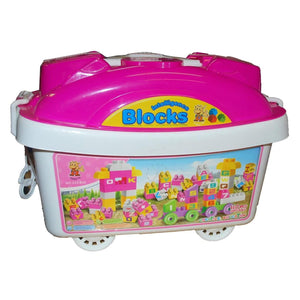 Happy Build 112 Piece Set In Pull-Along Carry Case with Numbers and Letters