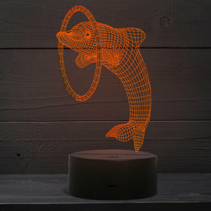 Aquarius 3D Colour Changing Hologram LED Night Light and Desk Lamp