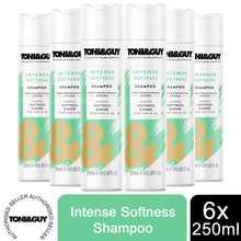 Load image into Gallery viewer, 6pk of 250ml Toni &amp; Guy Intense Softness Shampoo for Soft Hair with Rose Oil