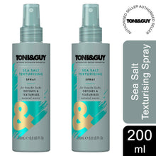 Load image into Gallery viewer, 2 Pack of 75ml or 200ml Toni &amp; Guy Sea Salt Texturising Spray for Beachy Waves