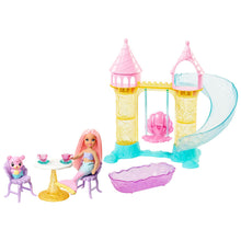 Load image into Gallery viewer, Barbie® Dreamtopia Chelsea Mermaid Doll, Merbear Figure and Playground Playset