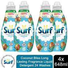 Load image into Gallery viewer, 4x or 8x (96W or 192W) Surf Long Lasting Fragrance Liquid Detergent 24W, 648ml
