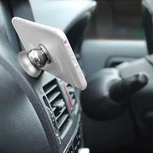 AQUARIUS Universal Magnetic Smartphone Car Mount Phone Holder - Silver