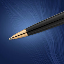 Load image into Gallery viewer, Waterman Expert Ballpoint Pen Gloss Black 23K Gold Trim Medium Tip Blue Ink