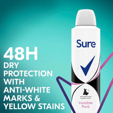 Load image into Gallery viewer, Sure Women Motion Sense Antiperspirant Deodorant, 3 Pack, 250ml