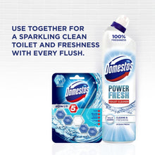 Load image into Gallery viewer, 6x Domestos Power Fresh Antibacterial Toilet Cleaner Ocean Fresh, 700 ml